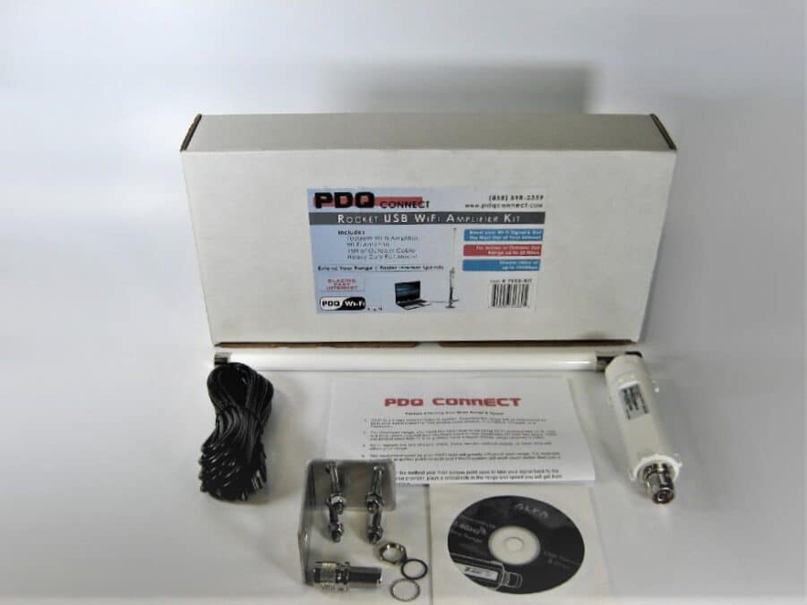 PDQ Connect 7002-KIT Rocket USB Wifi Amplifier Kit - Wifi Booster - New in Box