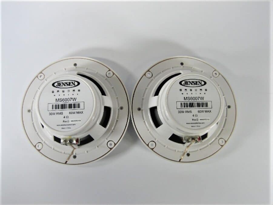 Jensen MS6007W 6.5" Coaxial Marine Speakers - White Grills - New Open Box - Image 6
