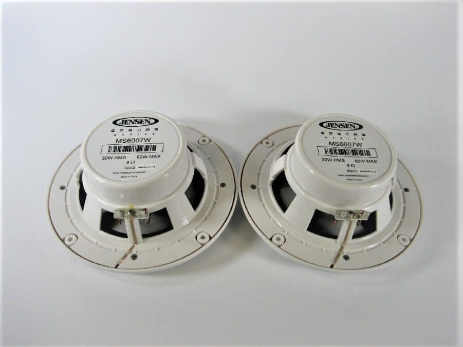 Jensen MS6007W 6.5" Coaxial Marine Speakers - White Grills - New Open Box - Image 5
