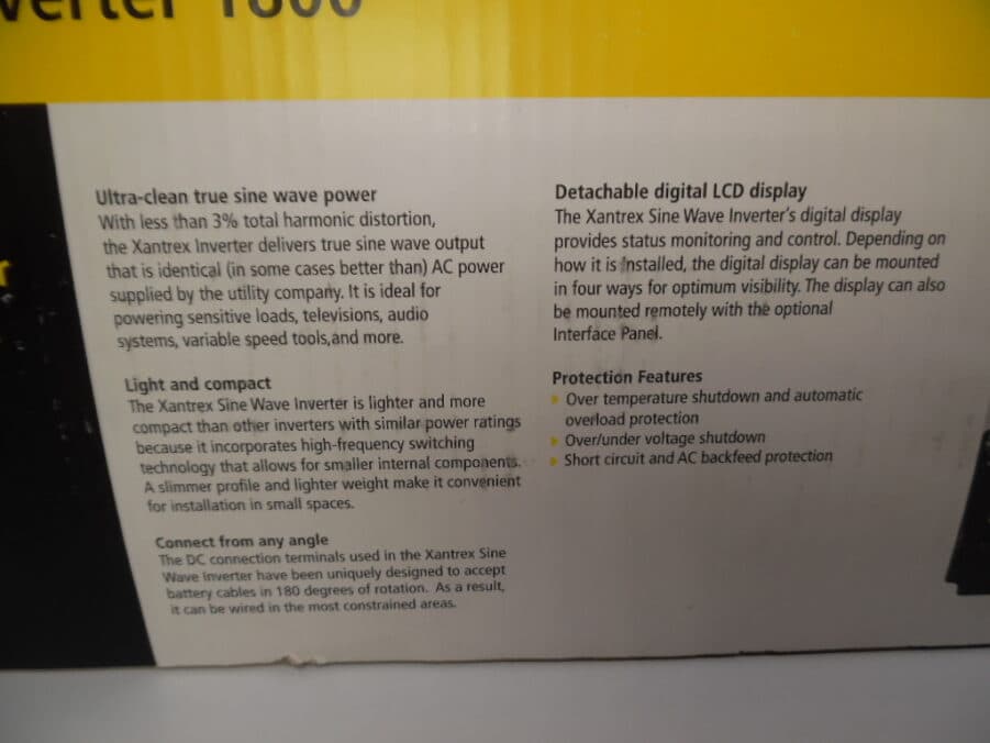 XANTREX - NEW OLD STOCK - Sine Wave Inverter 1800 - Prosine 1800i/24 Inverter - Image 6