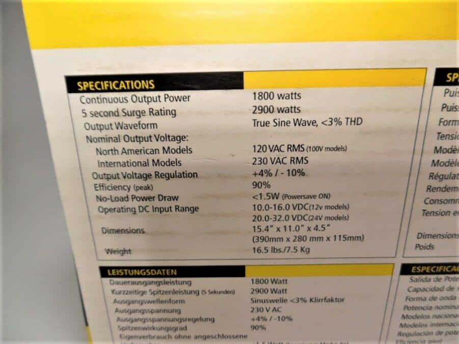 XANTREX - NEW OLD STOCK - Sine Wave Inverter 1800 - Prosine 1800i/24 Inverter - Image 4