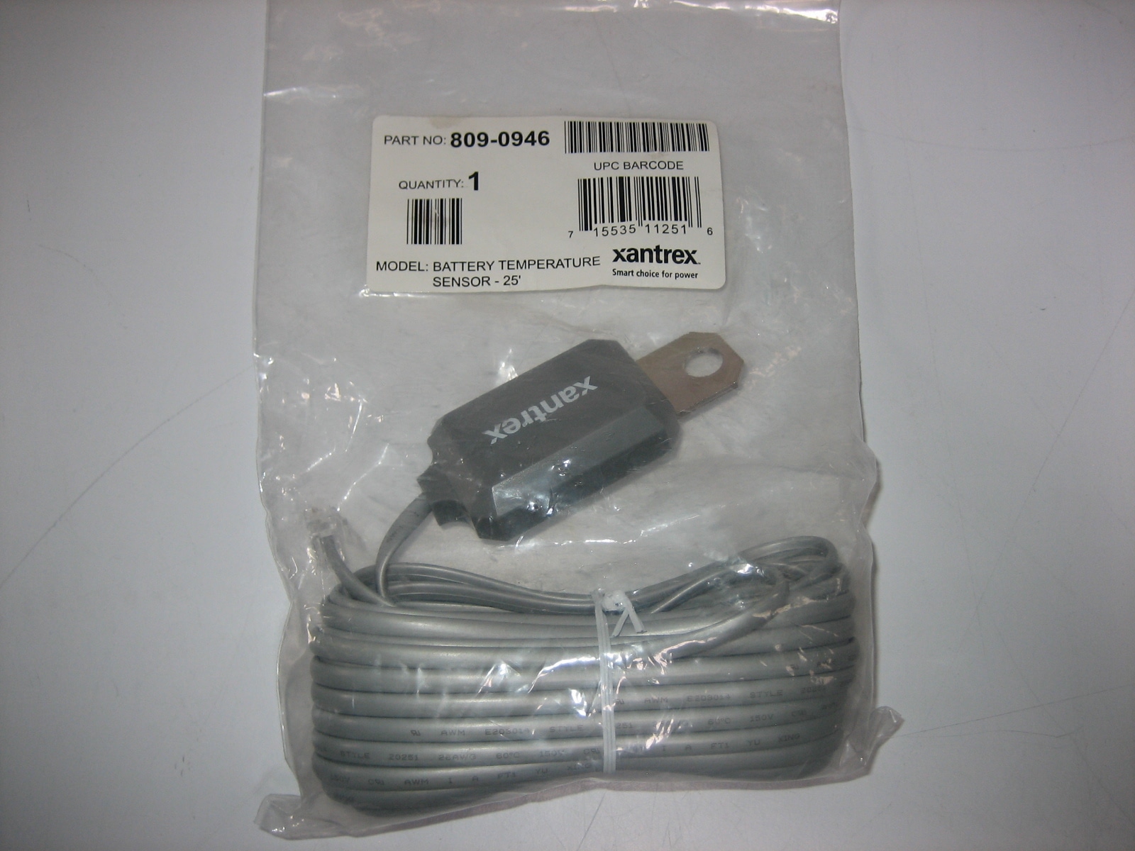 Xantrex NEW Battery Temperature Sensor f/ Freedom SW with 25 Foot Cable