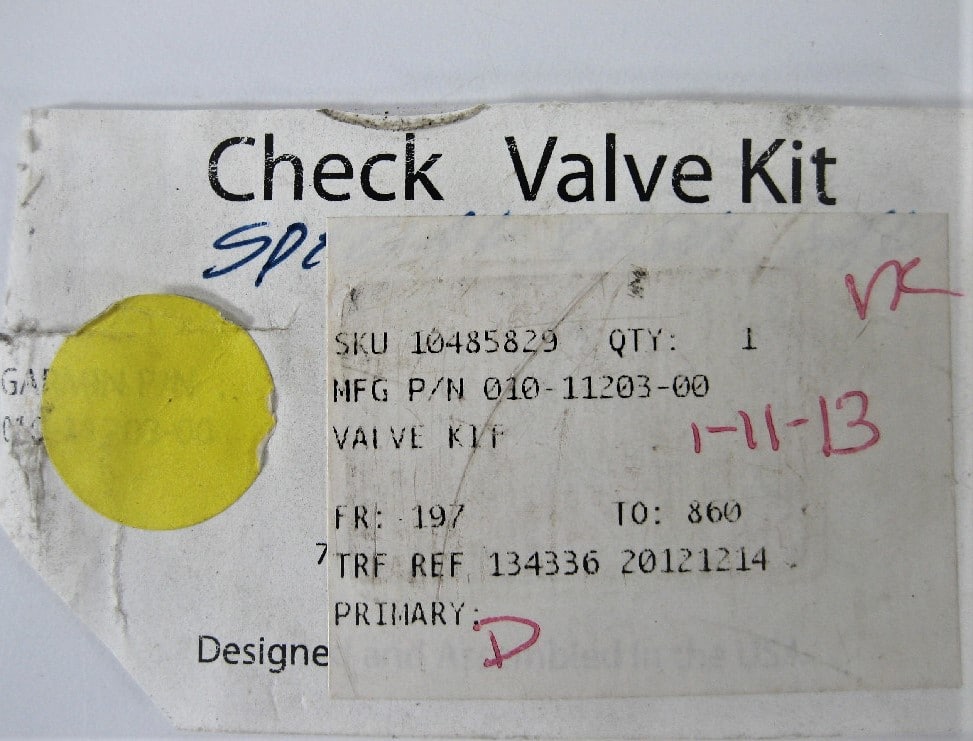 Garmin GHP 10 1.2L/2.0L/Reactor Autopilot Check Valve Kit 0101120300 Max Marine Electronics