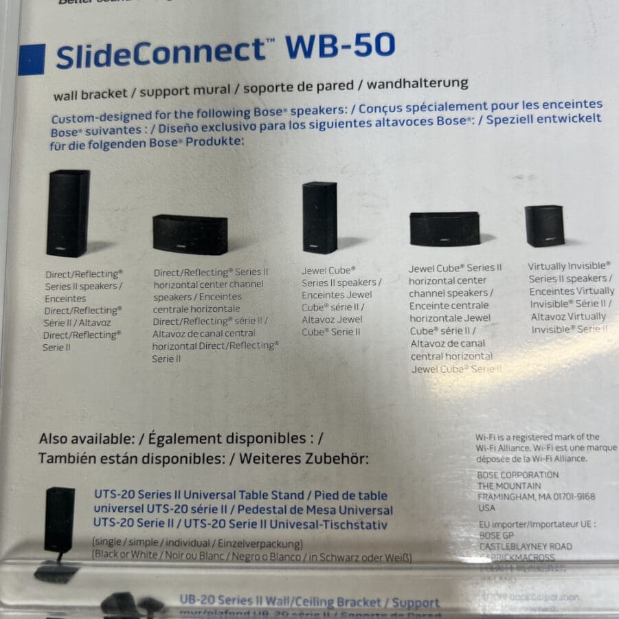 Bose Genuine Accessories WB-50 SlideConnect Wall Bracket f/ Series II - Image 2