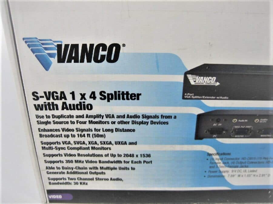 Vanco - S-VGA 1×4 Splitter with Audio - 280444 - New Old Stock - Free Shipping - Image 12