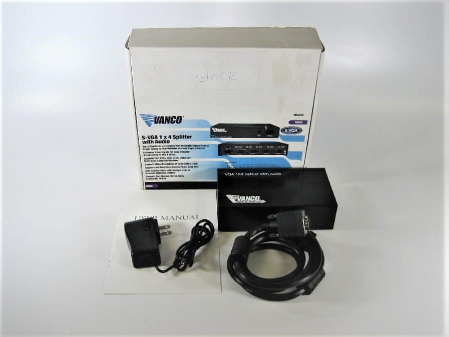 Vanco - S-VGA 1×4 Splitter with Audio - 280444 - New Old Stock - Free Shipping