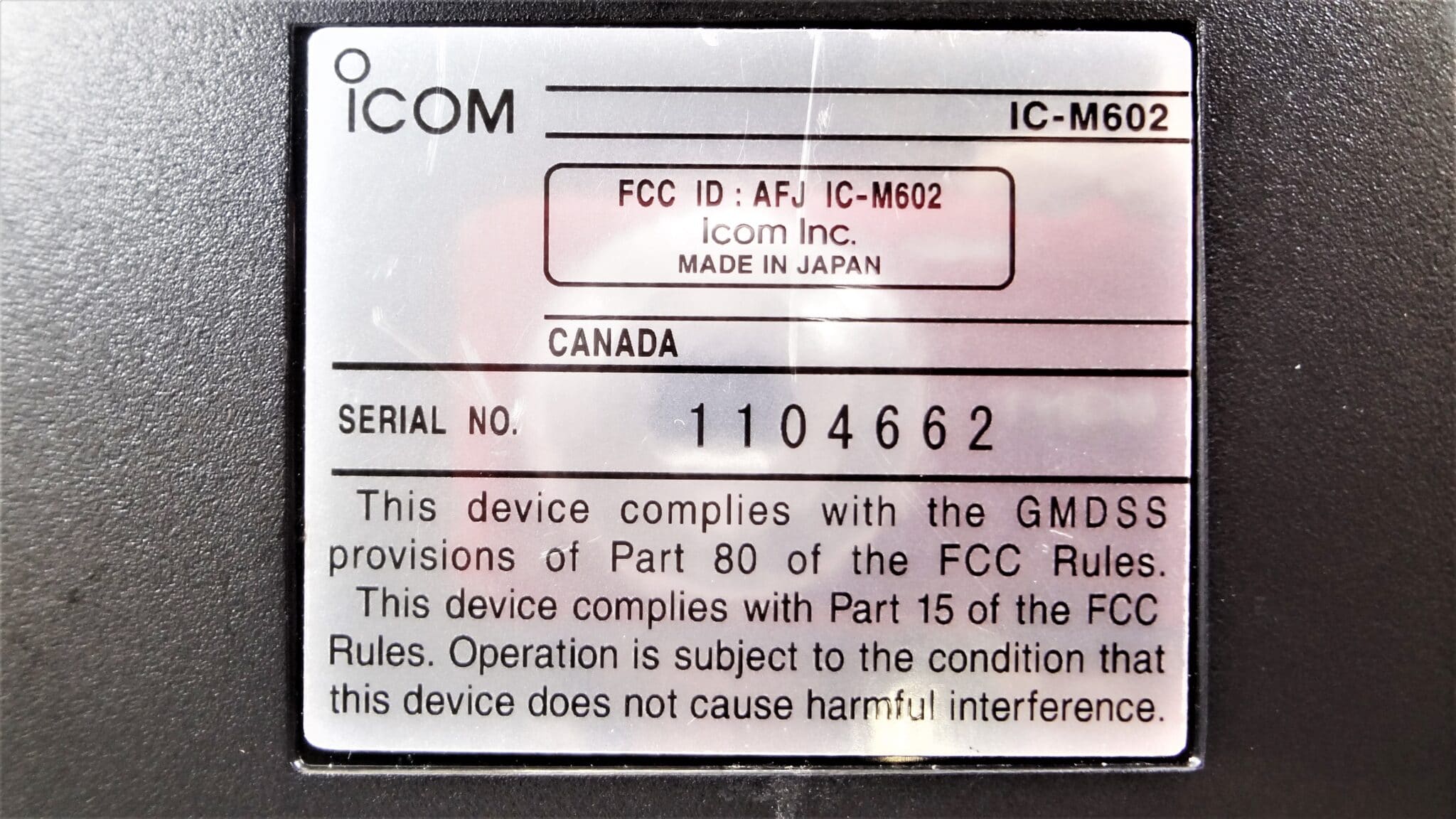Icom IC-M602 VHF/FM Submersible Fixed Mount Marine Radio Transceiver ...
