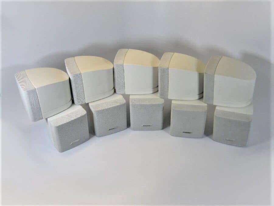 (Set of 5) Bose Acoustimass ii Double Cube Lifestyle Satellite Speakers - White - Image 2