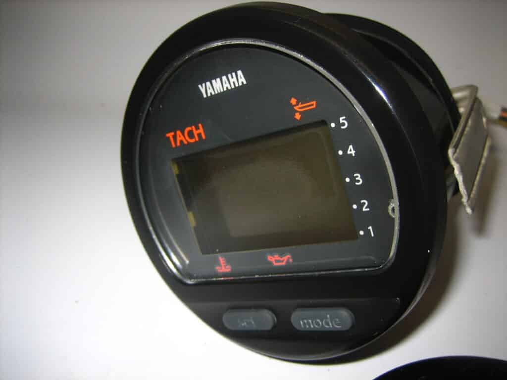 Yamaha Digital Multifunction TACH Tachometer Round Instrument Gauge
