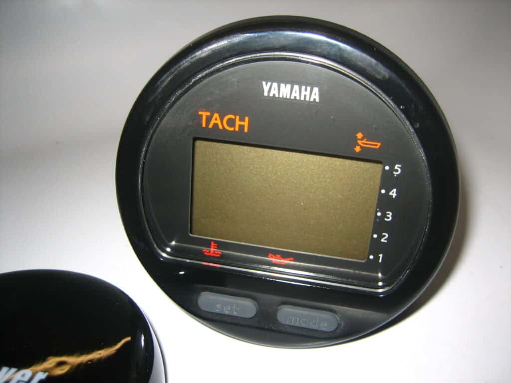 Yamaha Digital Multifunction TACH Tachometer Round Instrument Gauge