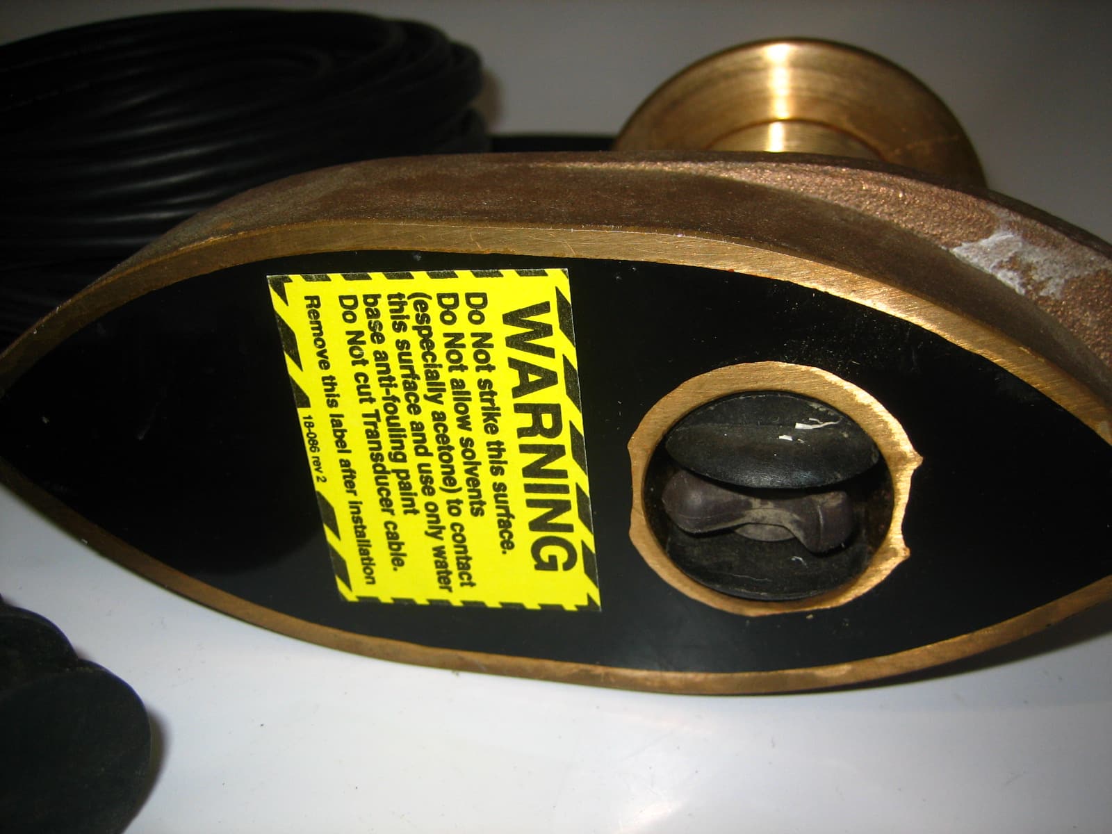 Garmin B66V 6-Pin Thru Hull Transducer w/Speed & Temp for