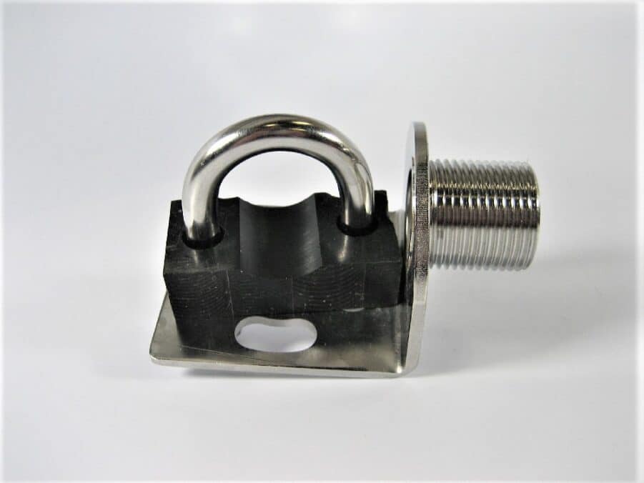 D. Lilly 106S Stainless Steel Rail Antenna Mount (7/8"-1" Rail) **New** - Image 2