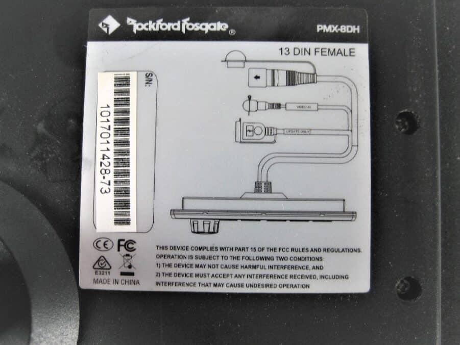 Rockford Fosgate PMX-8DH Punch Marine Wired 5" TFT Display Head - TESTED - Used - Image 8