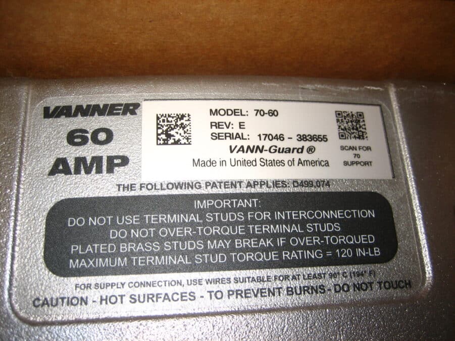 Vanner Vann Guard 70-60A Battery Equalizer 24v 12v - *NEW IN BOX* - Image 3