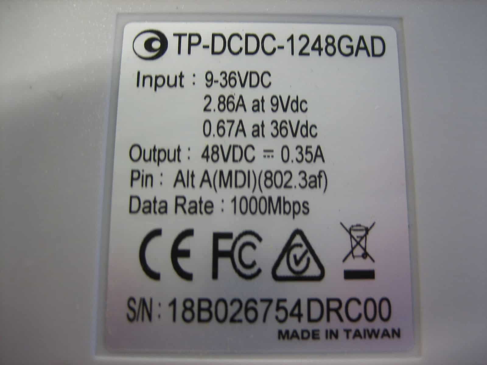 Furuno MCU-005 POE Power Injector - NEW - MCU-PWR-INJ TP-DCDC-1248GAD ...