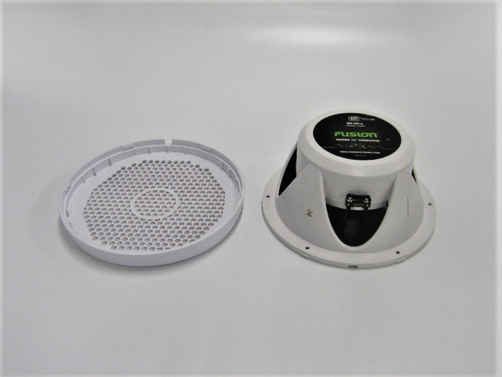 Fusion MSSW10 Marine Grade 400 W Subwoofer White Used Working