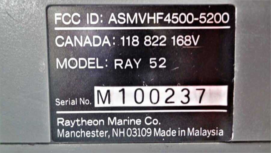Raytheon RAY52 Submersible Marine VHF Radio Transceiver Unit w/ Hand Mic -Tested - Image 10