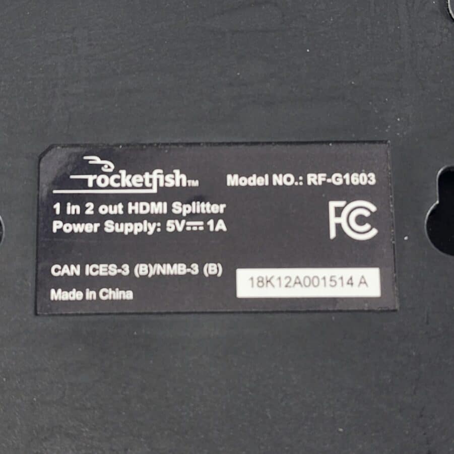 Rocketfish - 2-Output HDMI Splitter with 4K & HDR Pass-Through - RF-G1603 - Used - Image 8