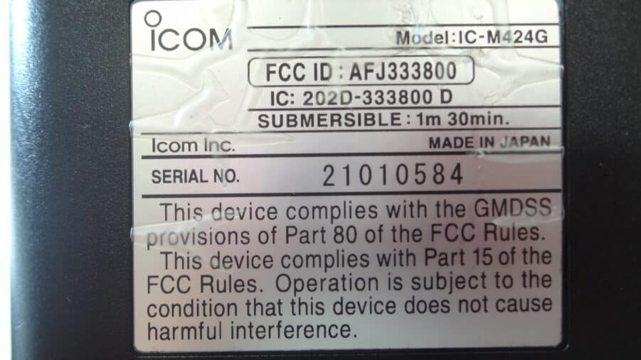 Icom IC-M424G Marine VHF Radio Transceiver Unit w/ HM-205B Mic - Image 10
