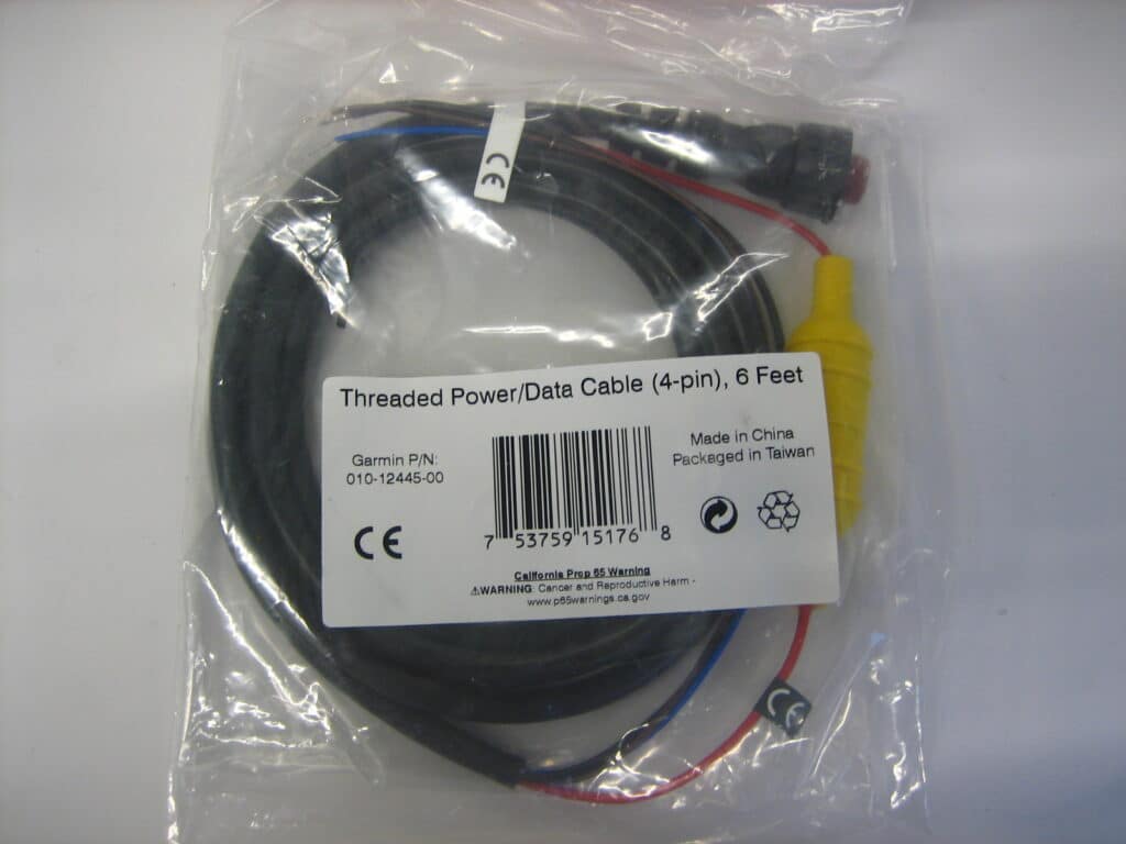 010 12445 00 Marine Power/Data Cable Gängad 4 Stifts Passform För Garminomvandla