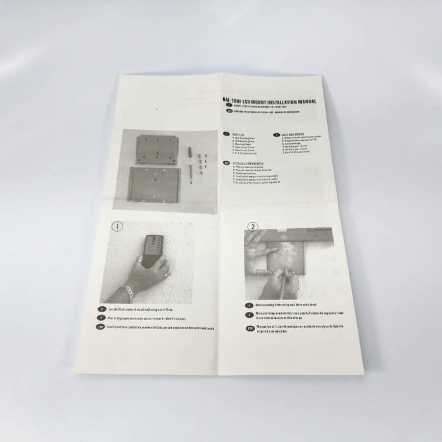 Omni Mount Pro 17FM-F Small Fixed Flat Panel Mounting Kit -Silver-Used-Free Ship - Image 9