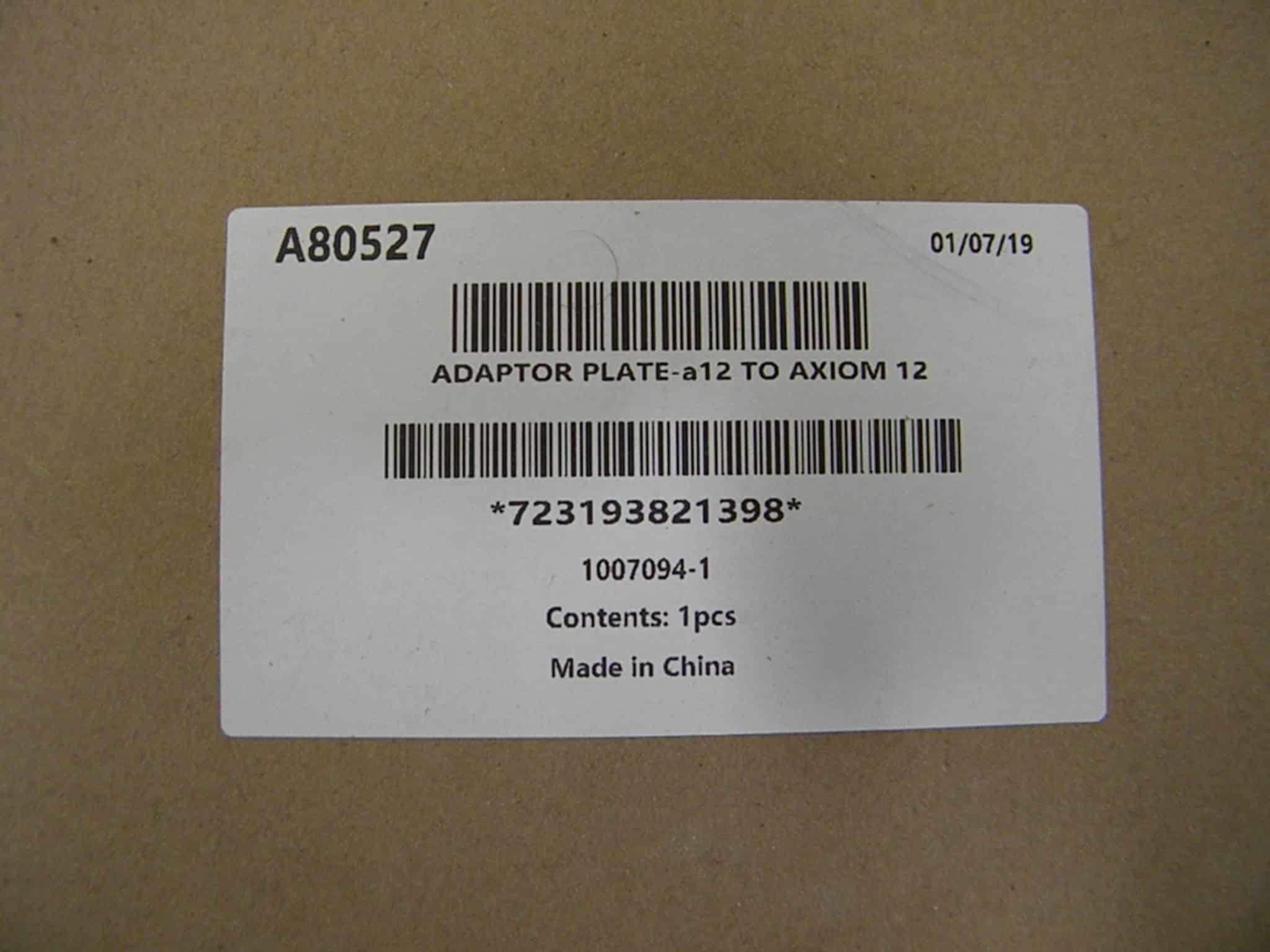 Adaptor Plate f/Axiom 9 to C80/E80 Size Cutout Will Require New Holes