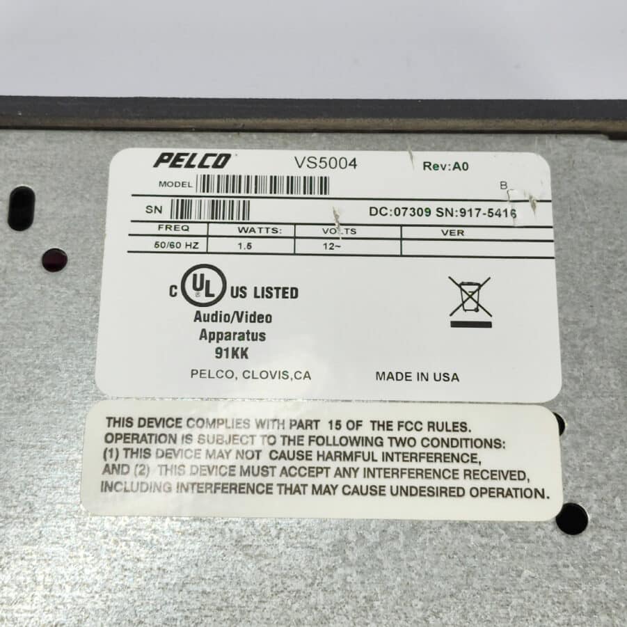 Pelco VS5004 Sequential Switcher 4 Alarm In X 2 Out 120VAC - Used -Free Shipping - Image 11