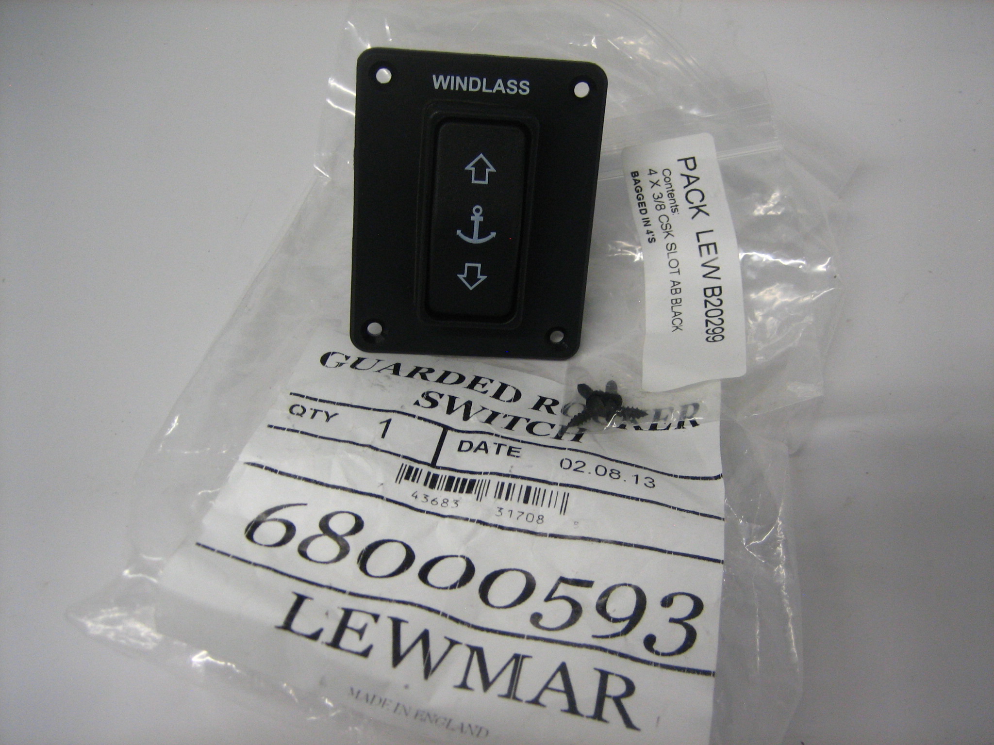 Lewmar Guarded Rocker Switch for Windlass NEW 68000593 Max Marine