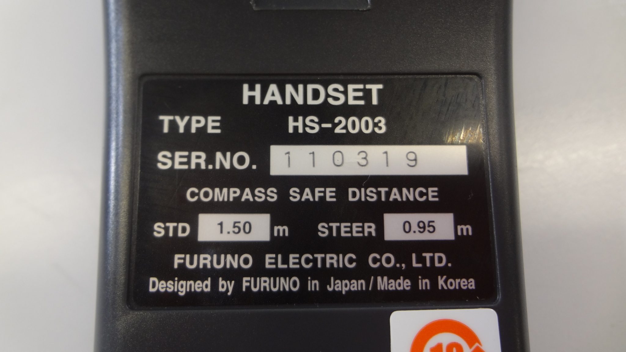 Furuno HS-2003 Hand Mic for FM-8800S Marine VHF Radio Transceiver w ...