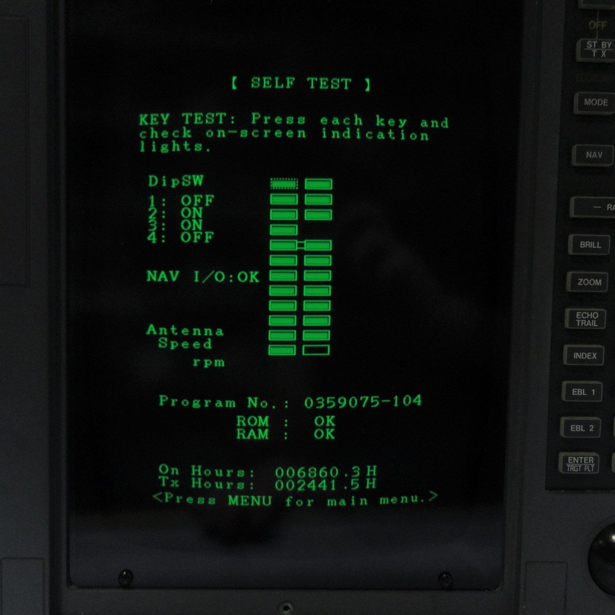 Furuno fr 7111 rdp 109 10kw 6 open array radar system tested max