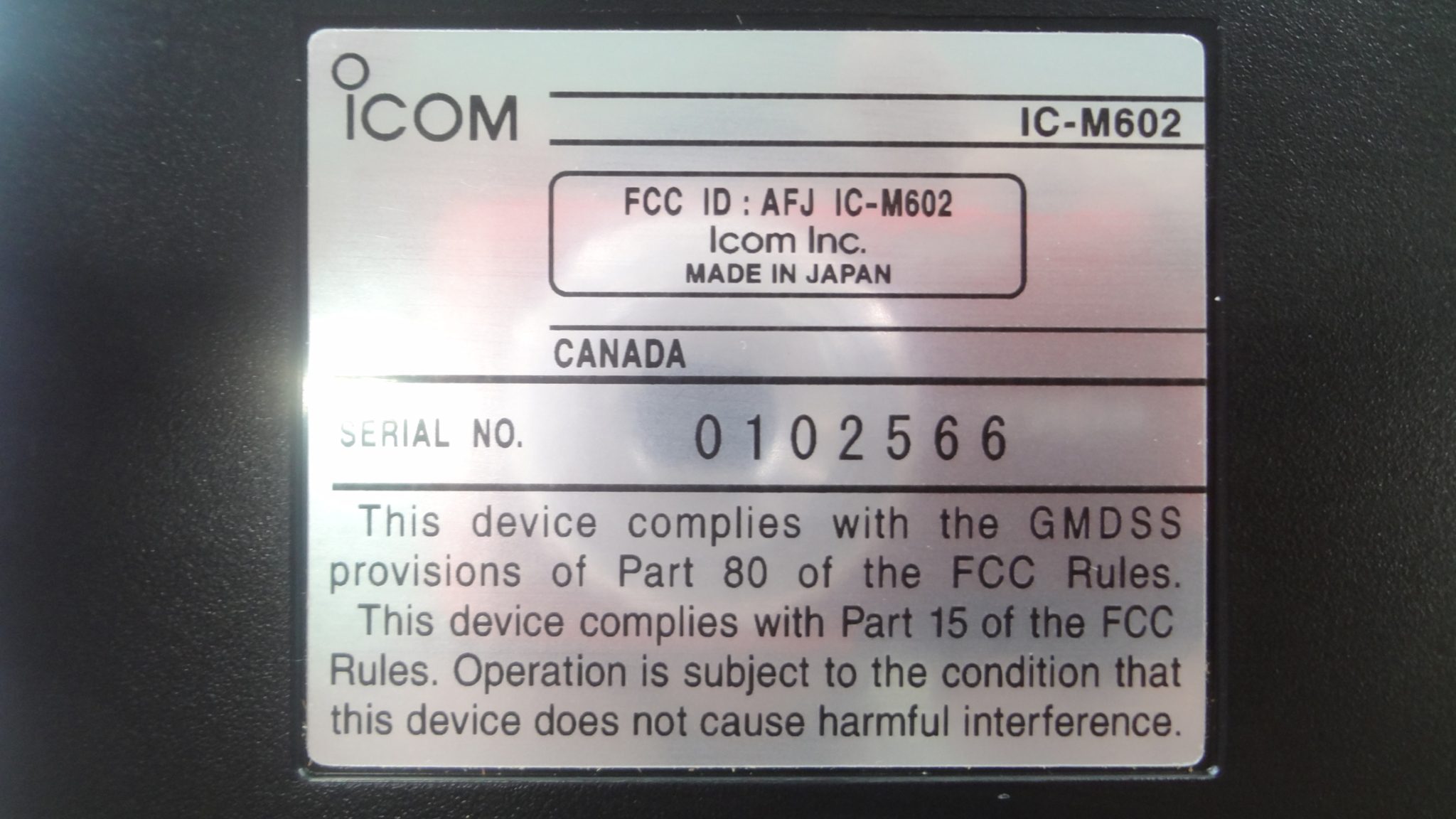 Icom IC-M602 VHF Submersible Fixed Mount Marine Radio Transceiver w ...