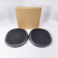 [1 Pair] Fusion Marine MS-FR602G Speaker Grilles - Black w/ Cloth - New