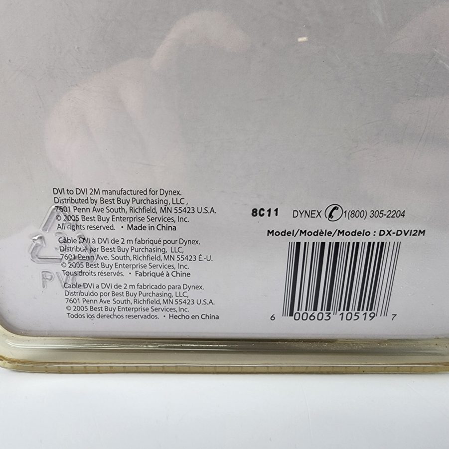 Dynex DX-DV12M - 2M (6.6ft) Digital Interface Cable DVI to DVI - New Old Stock - Image 9