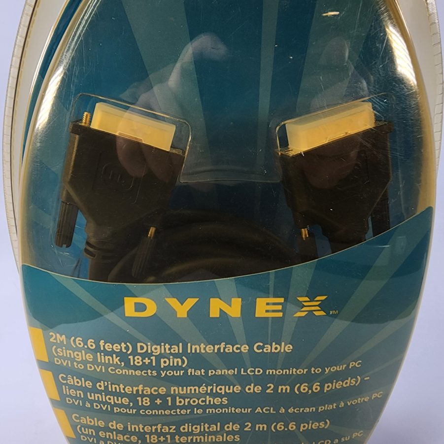 Dynex DX-DV12M - 2M (6.6ft) Digital Interface Cable DVI to DVI - New Old Stock - Image 2