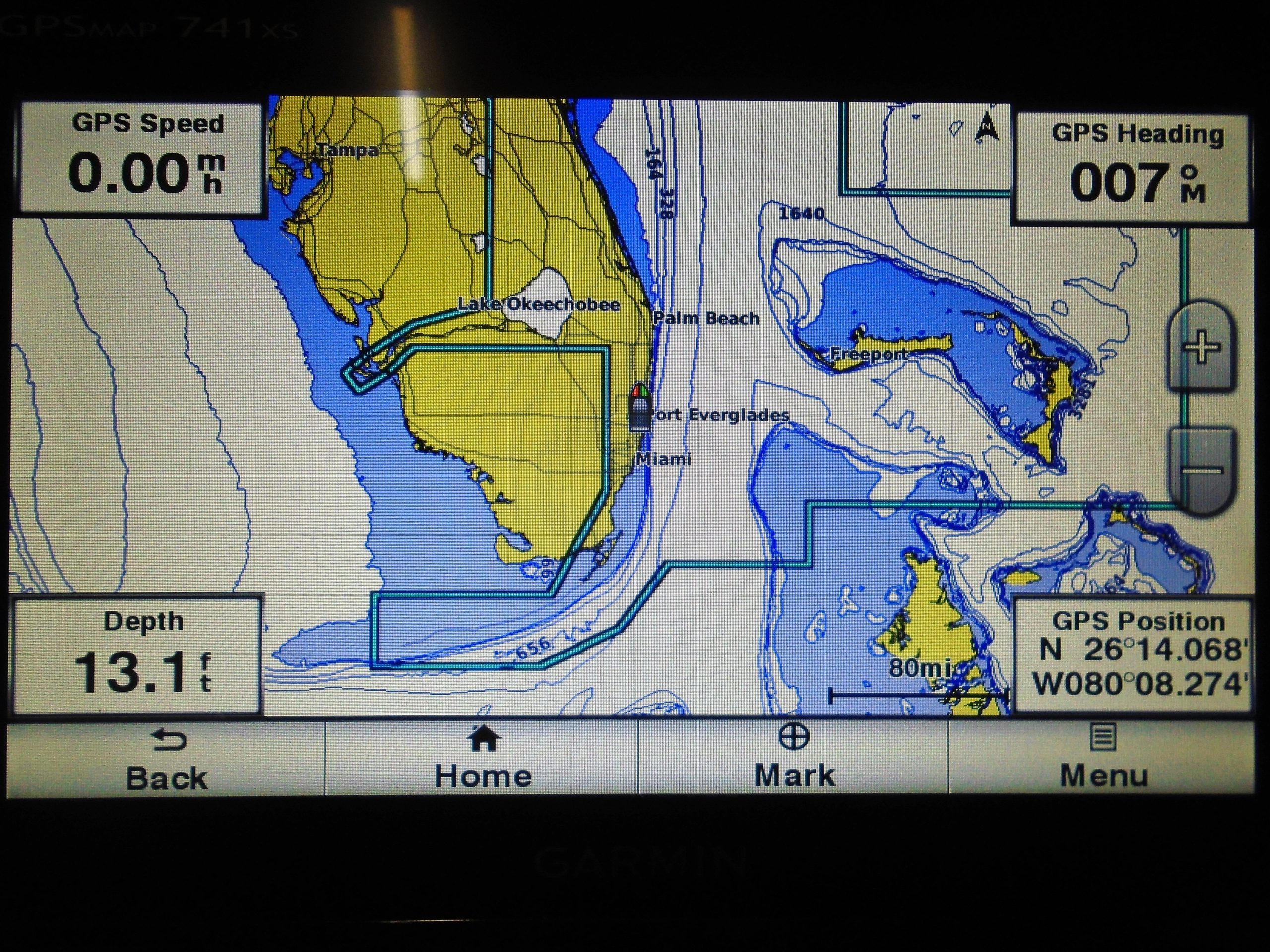 Garmin GPSmap 741XS Touchscreen Display W / Suncover (Tested Good