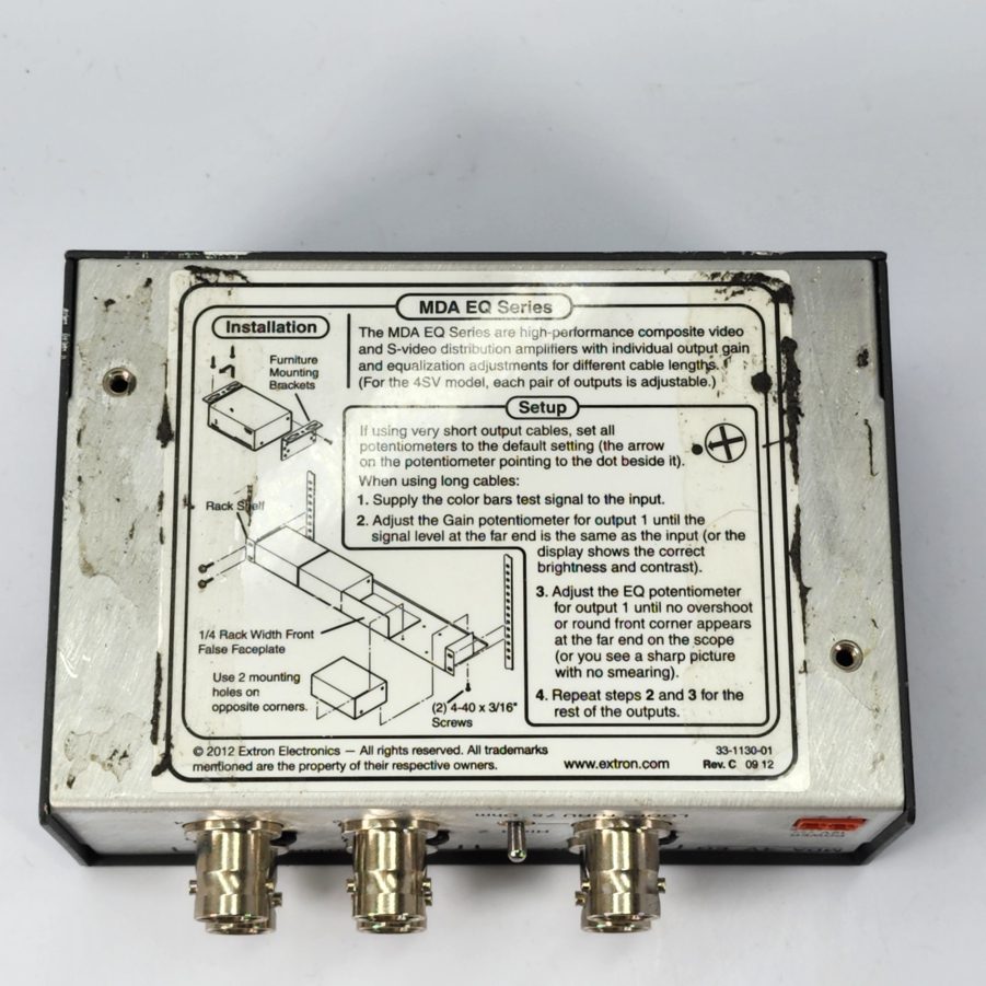 Extron MDA 4V EQ – 4 Output Video Gain Control Distribution Amplifier – TESTED - Image 8