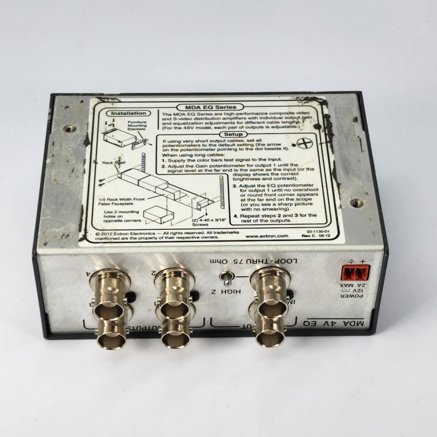 Extron MDA 4V EQ – 4 Output Video Gain Control Distribution Amplifier – TESTED - Image 7