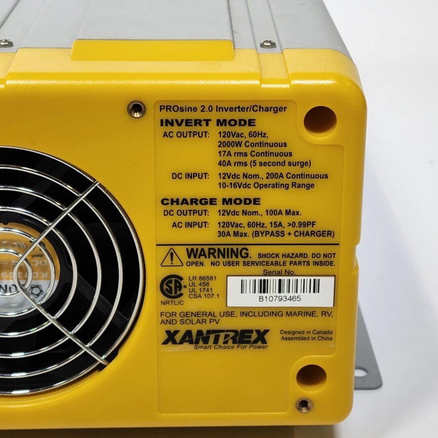 Xantrex  PROsine 2.0 2000 Watts 12VDC/100A-120VAC Inverter/Charger - For Parts - Image 8