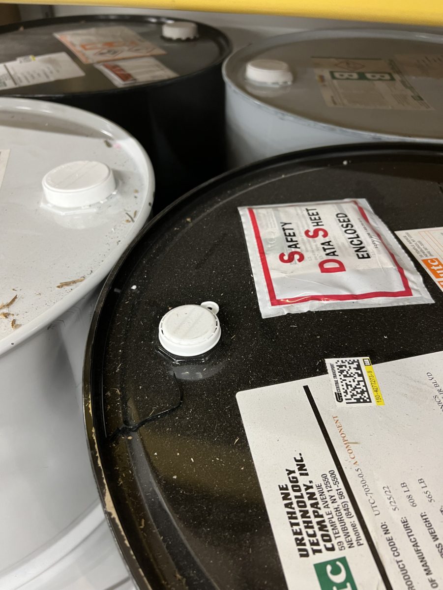 UTC Unopened Polyurethane FoaminPlace Packing Foam 55 Gallon Drums