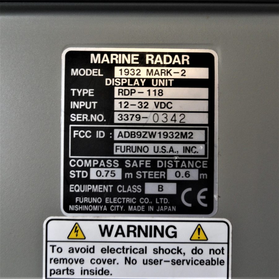 Furuno RDP-118 / 1932MK2 10" Monochrome CRT Display w/Knobs *Tested* - Image 9