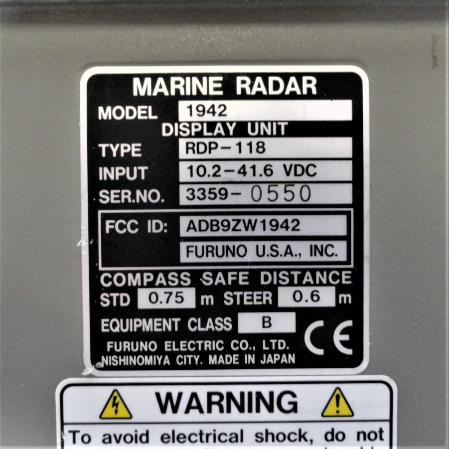 Furuno RDP-118/1942 10" Monochrome CRT Display *TESTED* - Image 11