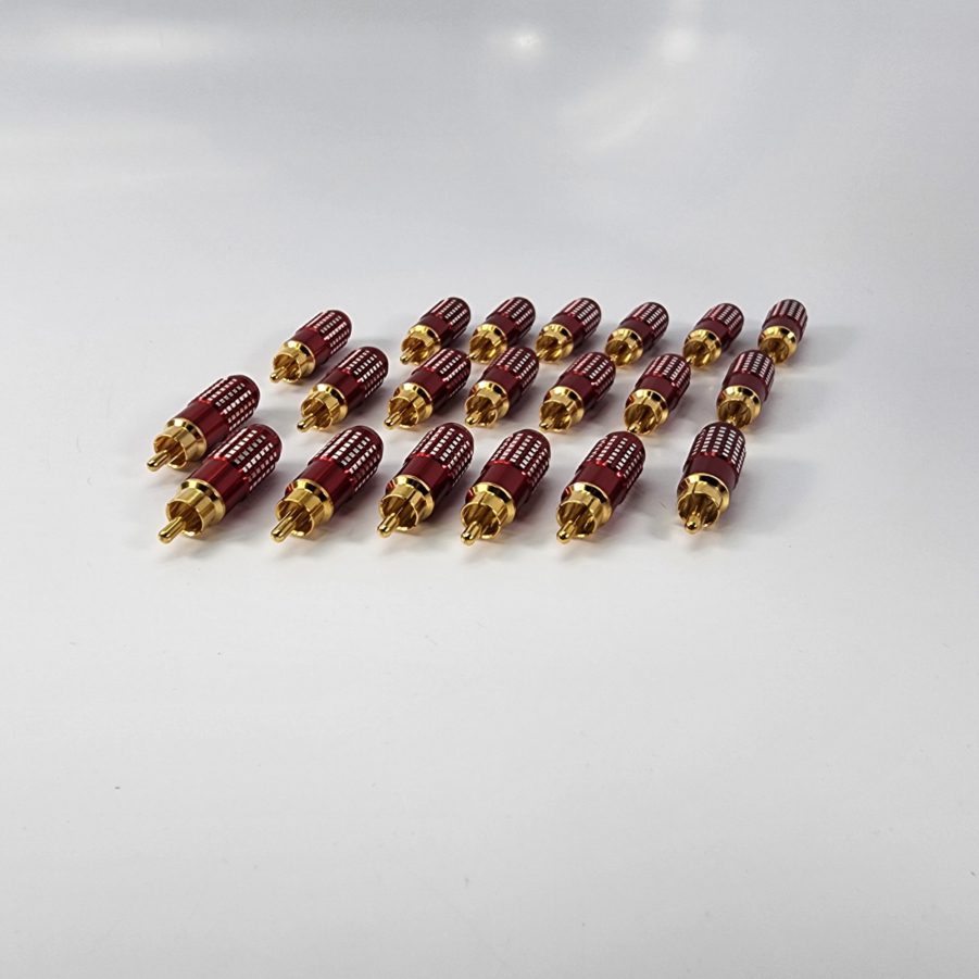 [Set of 20] MIC14RED - Premium Red RCA Male Plug Solder Type Audio Video Adapter - Image 3