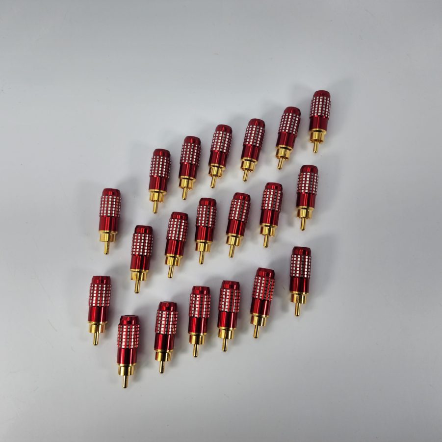 [Set of 20] MIC14RED - Premium Red RCA Male Plug Solder Type Audio Video Adapter - Image 2