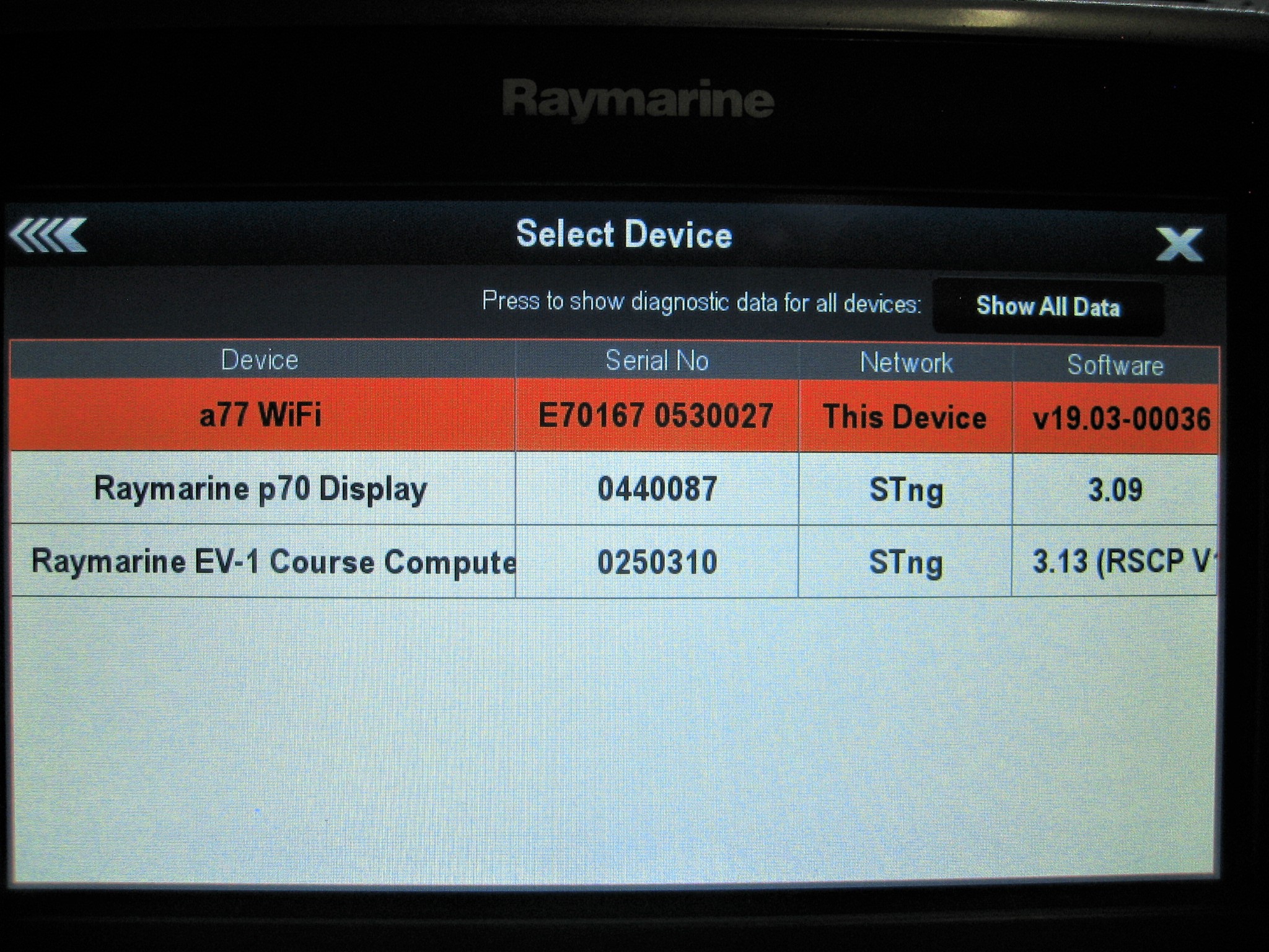 Raymarine Evolution Autopilot Heading Sensor EV1/E70096 Max Marine