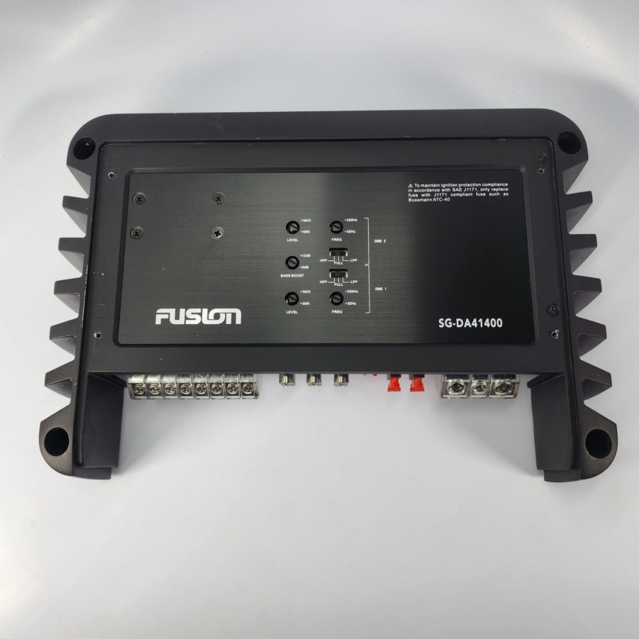 Fusion SGDA41400 Marine 4Channel Amplifier 150 Watts RMS x 4