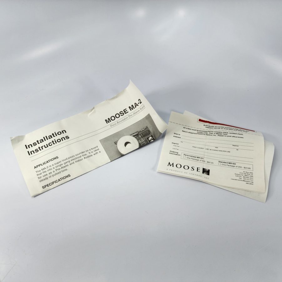 Moose Alert MA-2 Positive Trigger Piezo-Resonator Pre-Alarm Board -New Old Stock - Image 9