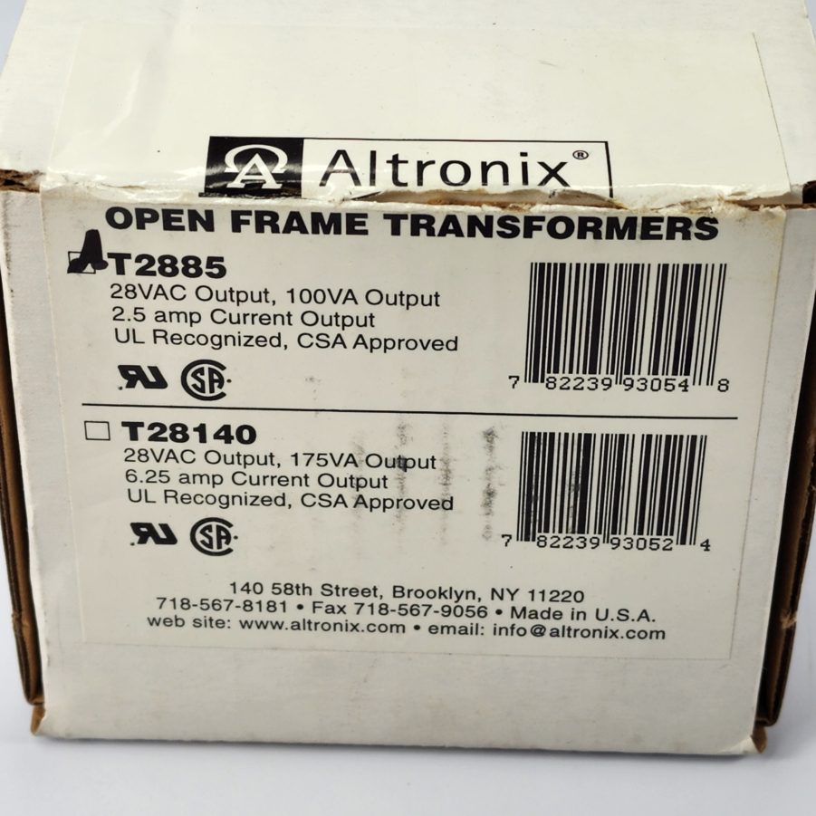 Altronix T2885 2.5A 28VAC 100VA Output Open Frame Transformer - Image 9