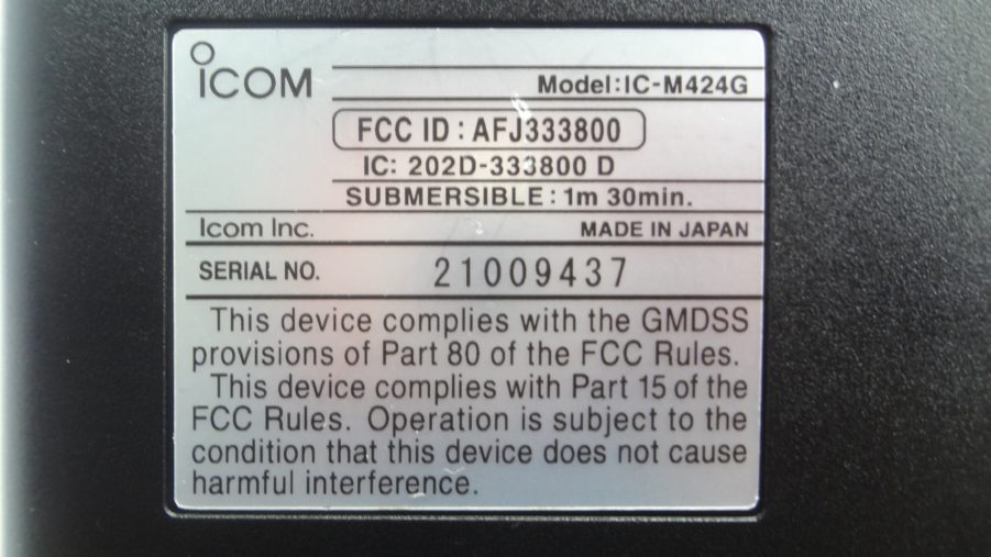 Icom IC-M424G Marine VHF Radio Transceiver Unit w/ HM-205B Mic* - Image 10