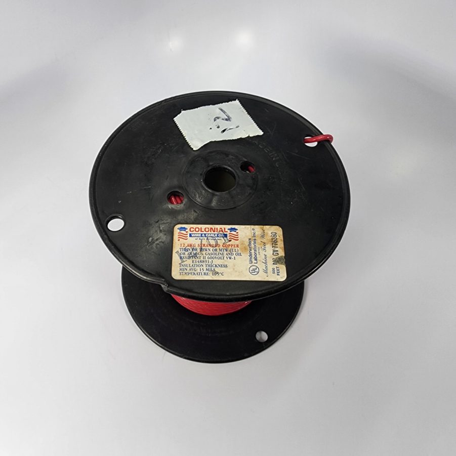Colonial Wire & Cable Red 12AWG Stranded Copper Wire E148891-J - 150ft Spool - Image 2