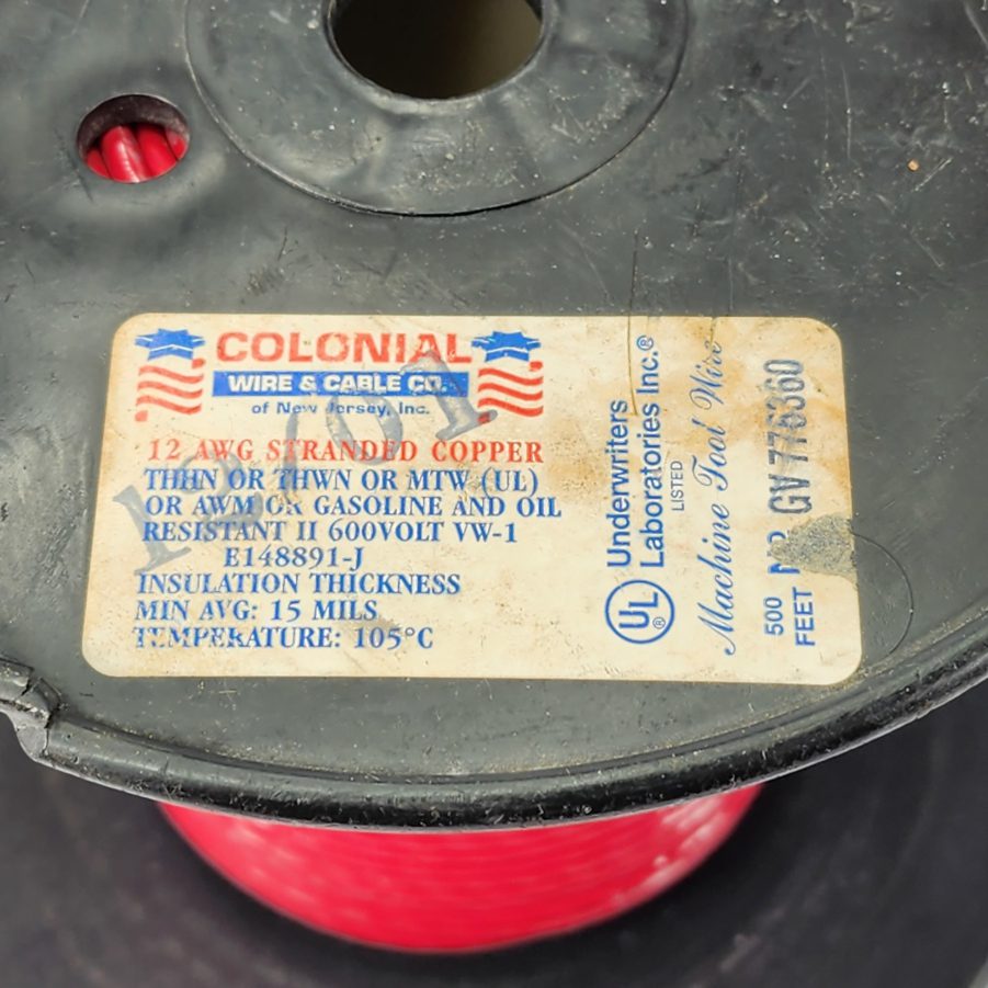 Colonial Wire & Cable Red 12AWG Stranded Copper Wire E148891-J - 150ft Spool - Image 3